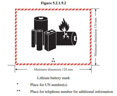 Lithium Battery Shipping Mark Label Sticker